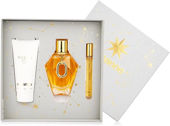 SET PARA DAMA MILLION GOLD EDP 90 ML + CREMA CORPORAL 100 ML + PERFUMERO 10ML